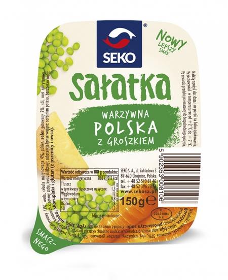 Sałatka warzywna polska z groszkiem  