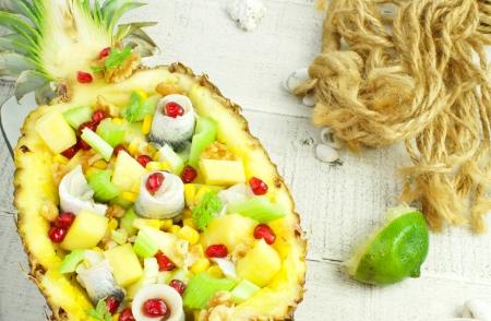 Herring salad with pineapple